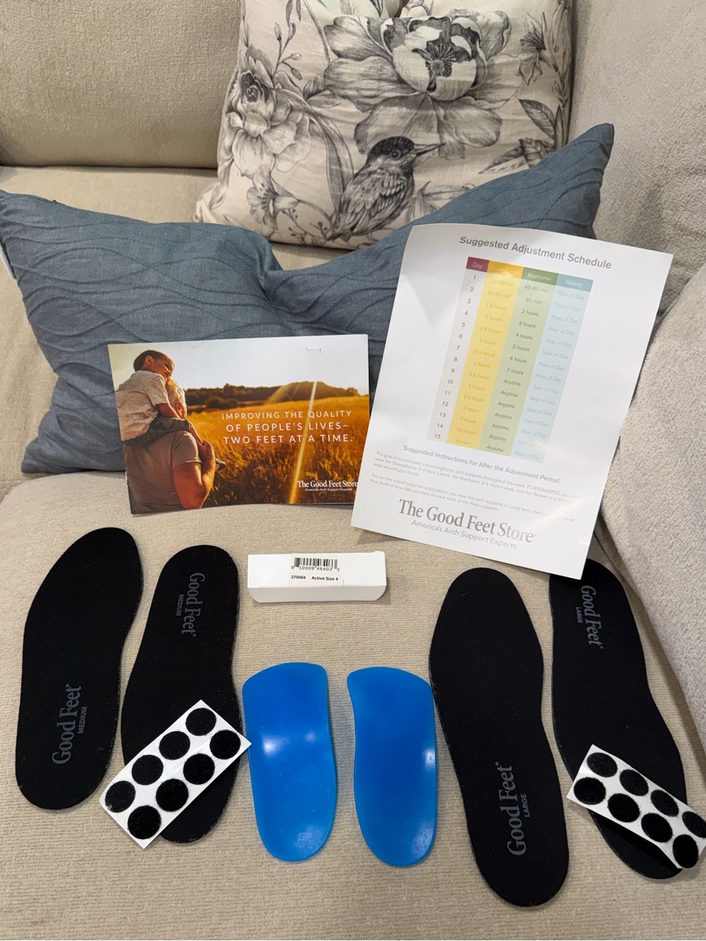 The Good Feet Store Orthotic Insoles Size 4